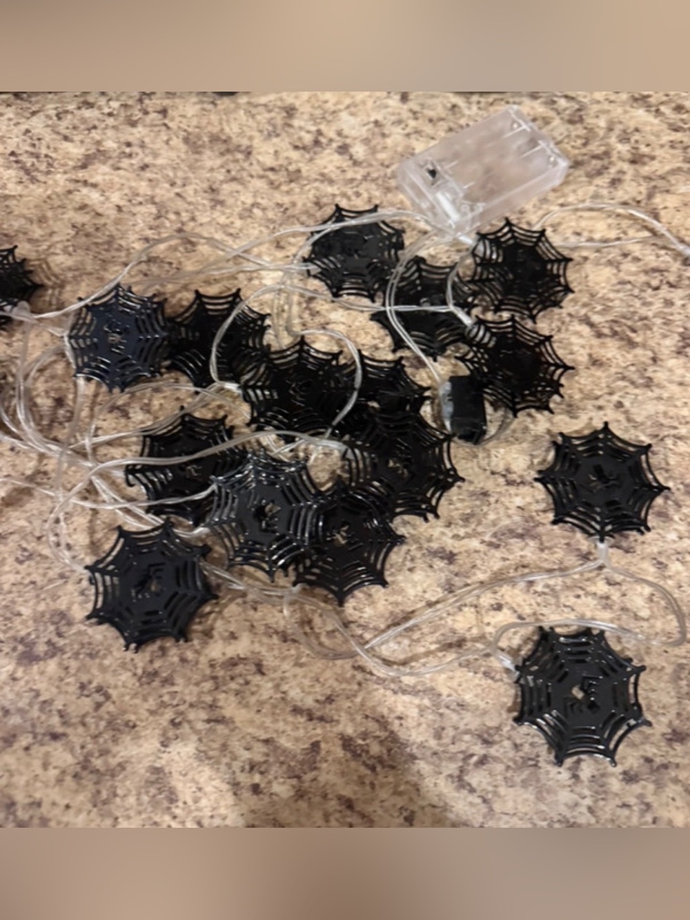 Black Spider Web String Lights